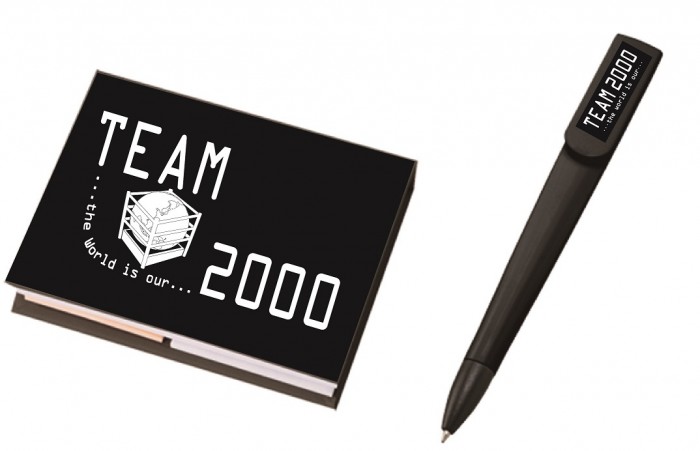 TEAM2000 付箋付きメモ帳&ボールペンセット