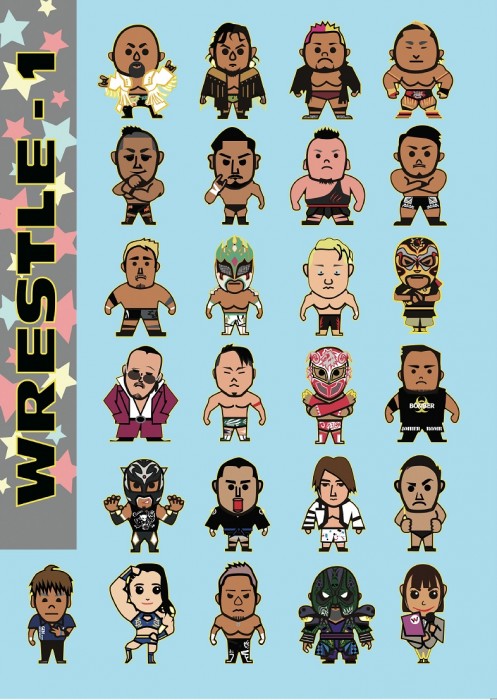 W 1 Official Web Shop Wrestle 1 キャラクター クリアファイル